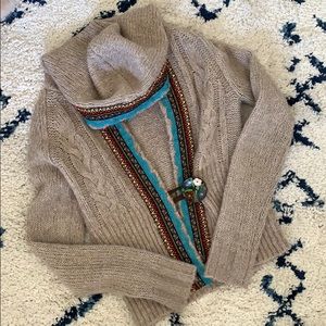 Free People Knit Wool Cardigan Sweater  size S